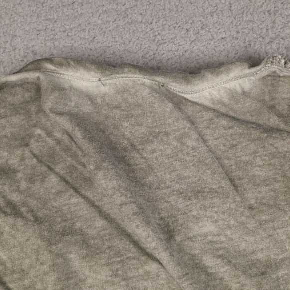 Ralph Lauren Blouse Women's Large Gray Button Shoulder Embroidery - Picture 12 of 16